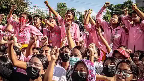 Students' protest in Imphal
