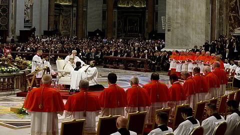 Pope Francis presides over a ceremony Saturday to anoint 21 new cardinals.