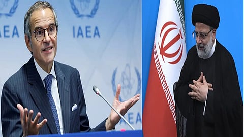 IAEA Chief Rafael Grossi and Iran President Ebrahim Raisi
