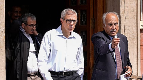Former Jammu and Kashmir CM Omar Abdullah (Centre)
