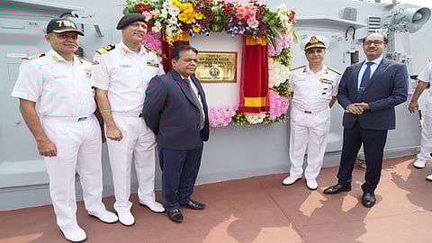 'Imphal', the third stealth destroyer of Project 15B Class guided missile destroyer.