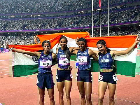 India wins silver in women's 4x400m relay in Asian Games