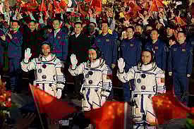'China sends youngest-ever crew to space station as it seeks to put astronauts on moon before 2030'