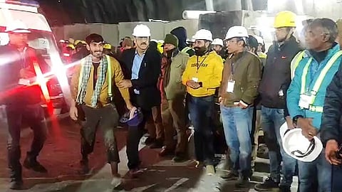 Resuced workers of Silkyara tunnel