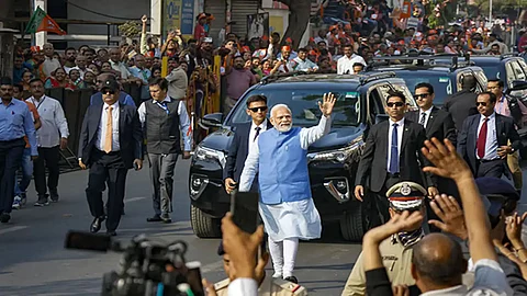 PM Narendra Modi's road show in MP