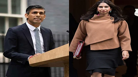 British Prime Minister Rishi Sunak and Home Secretary, Suella Braverman