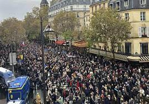 France Marches Against Anti-Semitism Amid Israel-Hamas War: Over 180,000 Protesters Take to the Streets
