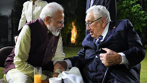 PM Narendra Modi with Henry Kissinger