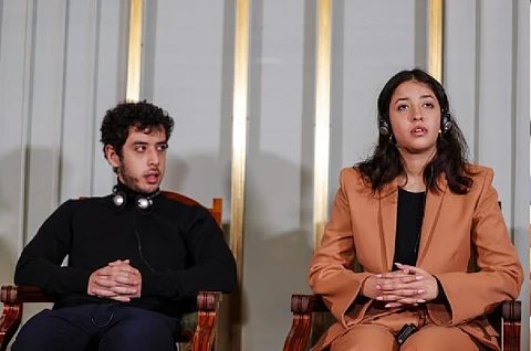 Ali and Kiana Rahmani, Mohammadi's twin 17-year-old children