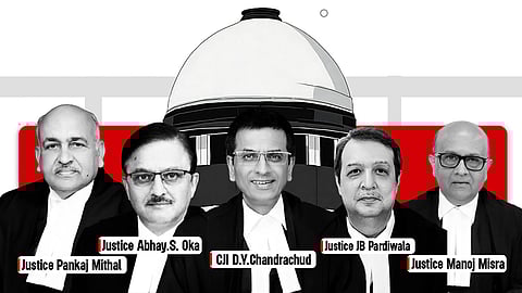 Five-judge Constitution bench headed by Chief Justice D Y Chandrachud