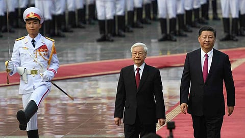 Chinese President Xi Jinping arrives in Vietnam