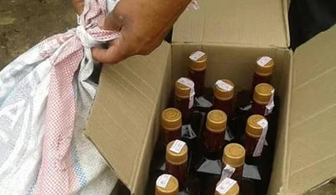 liquor bottles