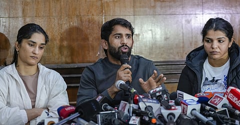 Vinesh Phogat , Bajrang, and Sakshi Malik