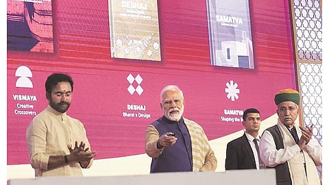 PM Narendra Modi inaugurates the first India Art, Architecture and Design Biennale (IAADB) 2023