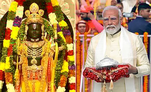 PM Modi Participates in Consecration of New Ram Lalla Idol at Ayodhya Temple