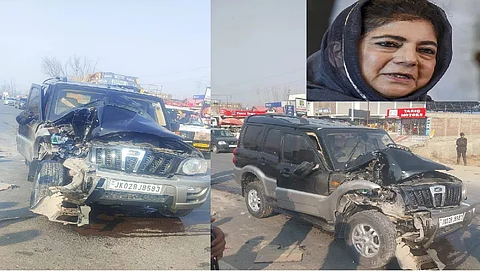 Mehbooba Mufti Escapes Unhurt in J&K Accident