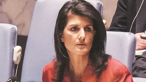 Indian-American Republican presidential candidate Nikki Haley