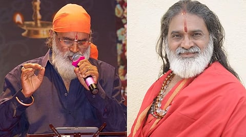 Renowned Tamil singer Veeramanidasan receives prestigious Harivarasanam Award in Sabarimala, Kerala.