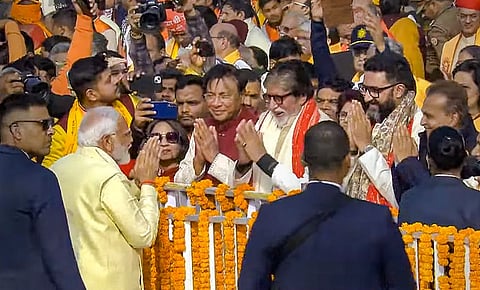 Corps D'elite from business, film industry, politics, sports attend 'pran pratishtha' in Ayodhya