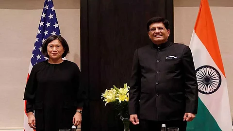 US Trade Representative Katherine Tai and Commerce and Industry Minister Piyush Goyal.