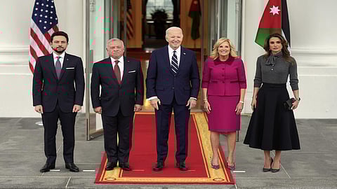 US President Joe Biden welcomes Jordan's King Abdullah II to the White House