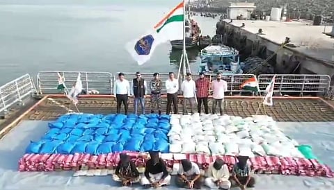 Indian Agencies Make Historic 3,300 kg Narcotics Seizure off Gujarat Coast; 5 Foreigners Arrested