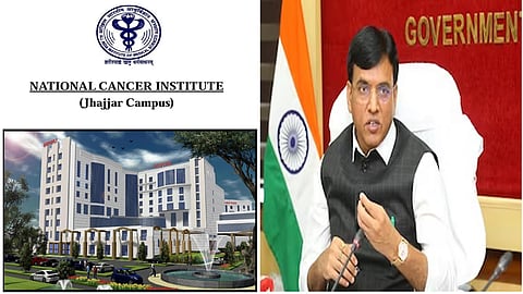 Union Health Minister Mansukh Mandaviya (R)