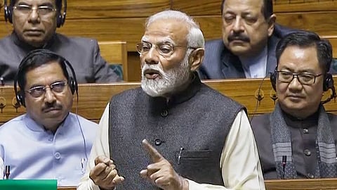 Prime Minister Narendra Modi replies to the 'Motion of Thanks' on the President's address in Lok Sabha.