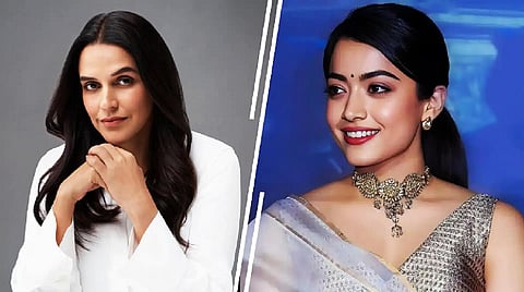 Rashmika Mandanna (R) Joins Star-Studded Lineup on 'No Filter Neha' (L) Season 6