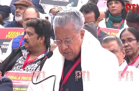 LDF leaders protest in Delhi against Centre's overreach