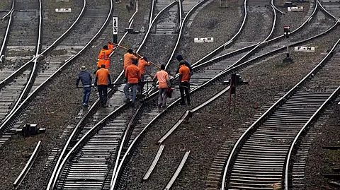 Curved railway lines in Kerala