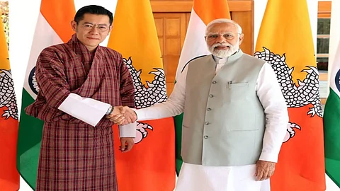 PM Narendra Modi with Bhutan president