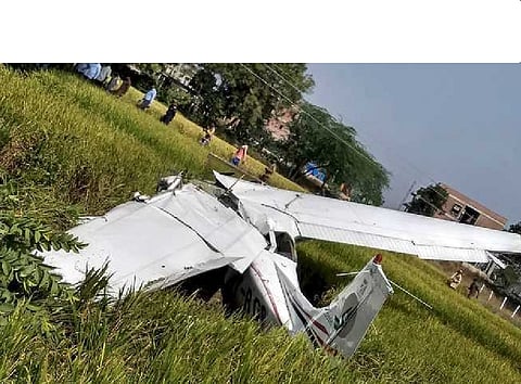 Army aircraft crash-lands in Gaya field, injuring trainee pilots