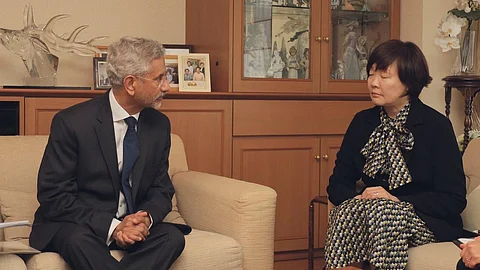 External Affairs Minister S Jaishankar with Akie Abe, the wife of Japan's late PM Shinzo Abe