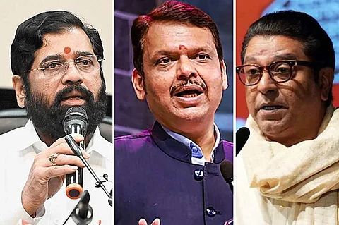 CM Shinde,Dy CM Fadnavis and Raj Thackeray