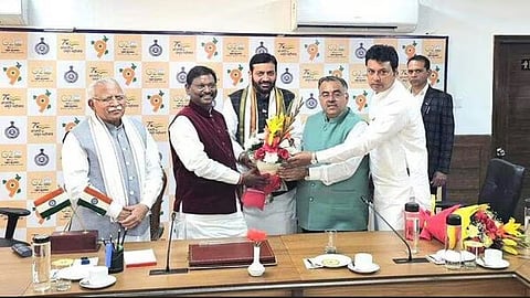 Nayab Saini meets Haryana governor, set to become new chief minister