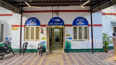 Aam Aadmi Party (AAP) office at Rouse Avenue, in New Delhi.