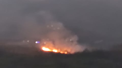 Wild fire near Chinnakanal areas of Idukki