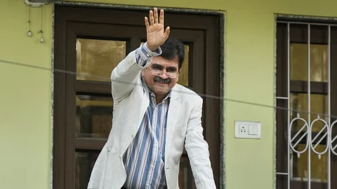 Calcutta High Court judge Justice Abhijit Gangopadhay at his residence after tendering resignation from his post.