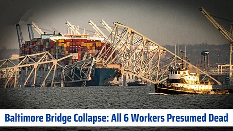 The Francis Scott Key Bridge in Baltimore that had been collapsed after the ship crash