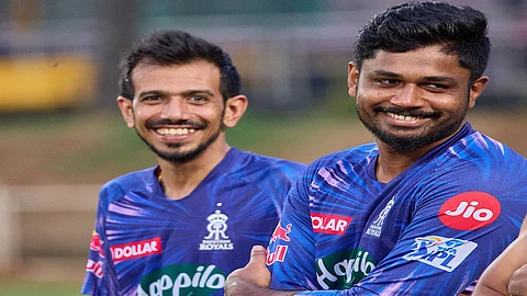 Sanju Samson (R) and Yuzvendra Chahal (L)