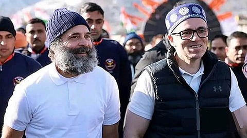 Rahul Gandhi with Omar Abdullah