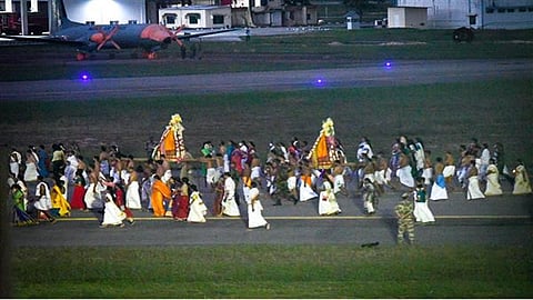 'Painkuni Arattu' procession of Sree Padmanabhaswamy Temple, Thiruvananthapuram