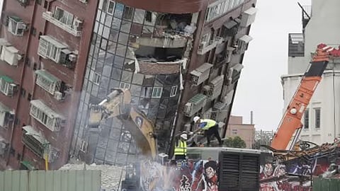 Aftermaths of Taiwan earthquake