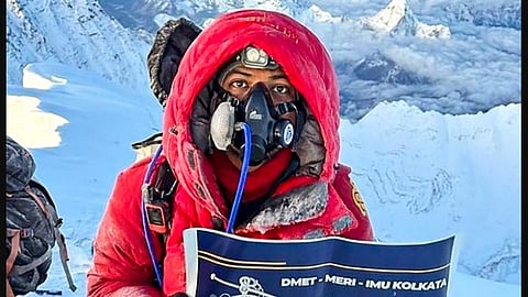 Indian mountaineer Satyadeep Gupta who scaled both Mt. Everest and Mt. Lhotse twice this spring season setting a new world record in mountaineering.