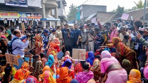 Unrest in Sandeshkhali following arrest of 4 in TMC MLA heckle case