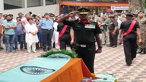 The mortal remains of Colonel (retd) Waibhav Anil Kale reach India