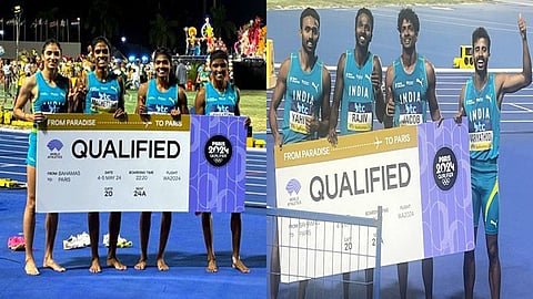 Indian men's and women's 4x400m relay teams