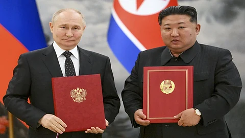Russian President Vladimir Putin and North Korean leader Kim Jong Un
