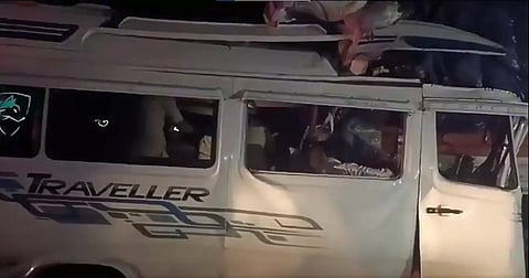 13 killed, 4 injured after van collides with lorry in Karnataka's Haveri